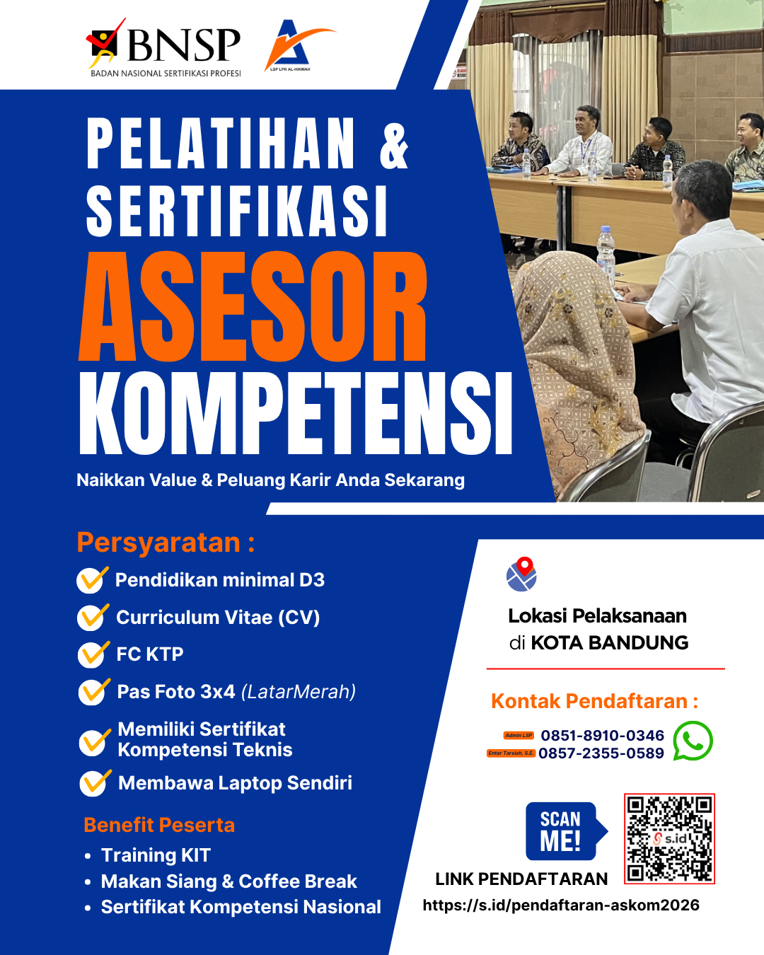 Pelatihan Asesor Kompetensi LSP LPK AL-HIKMAH